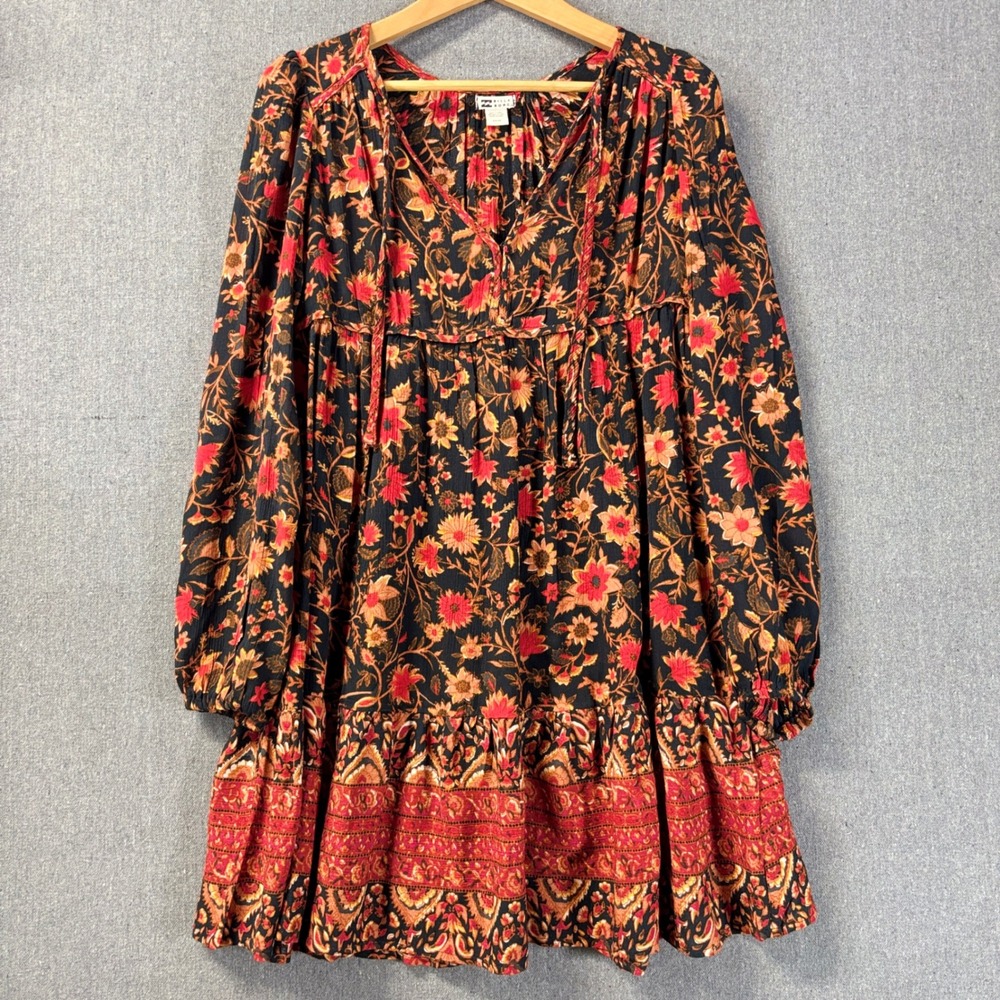 Billabong Hearts Desire Floral Boho Mini Dress Size S Fall Wardrobe Essential